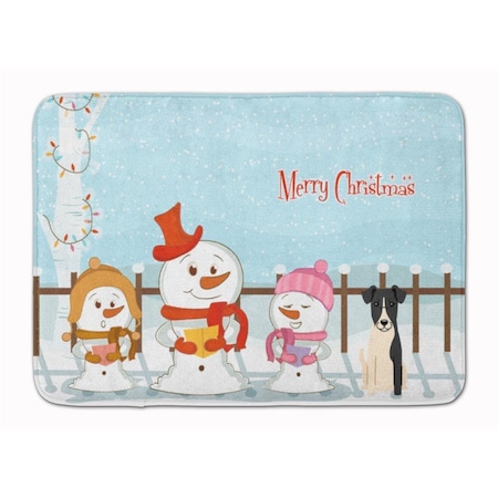 Carolines Treasures Christmas Carolers Smooth Fox Terrier Machine Washable Memory Foam Mat BB2429RUG